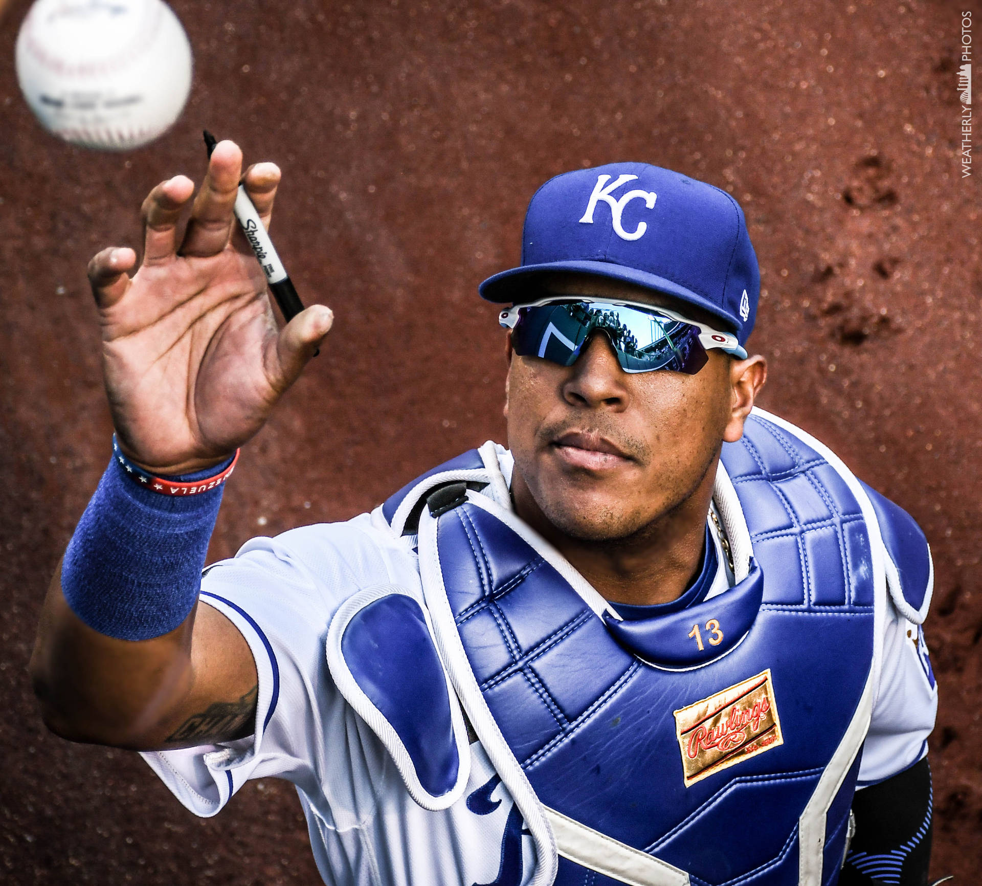 Salvador Perez From Above Background