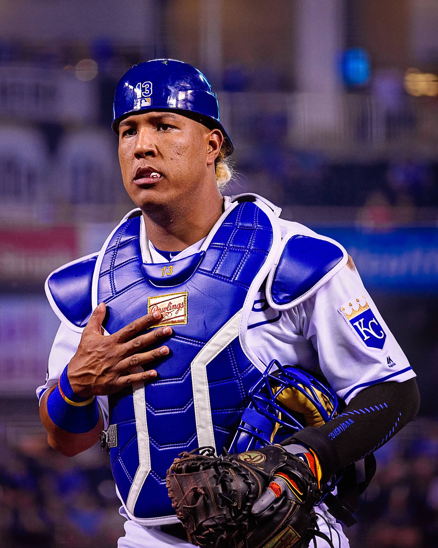 Salvador Perez Patting Armor Background