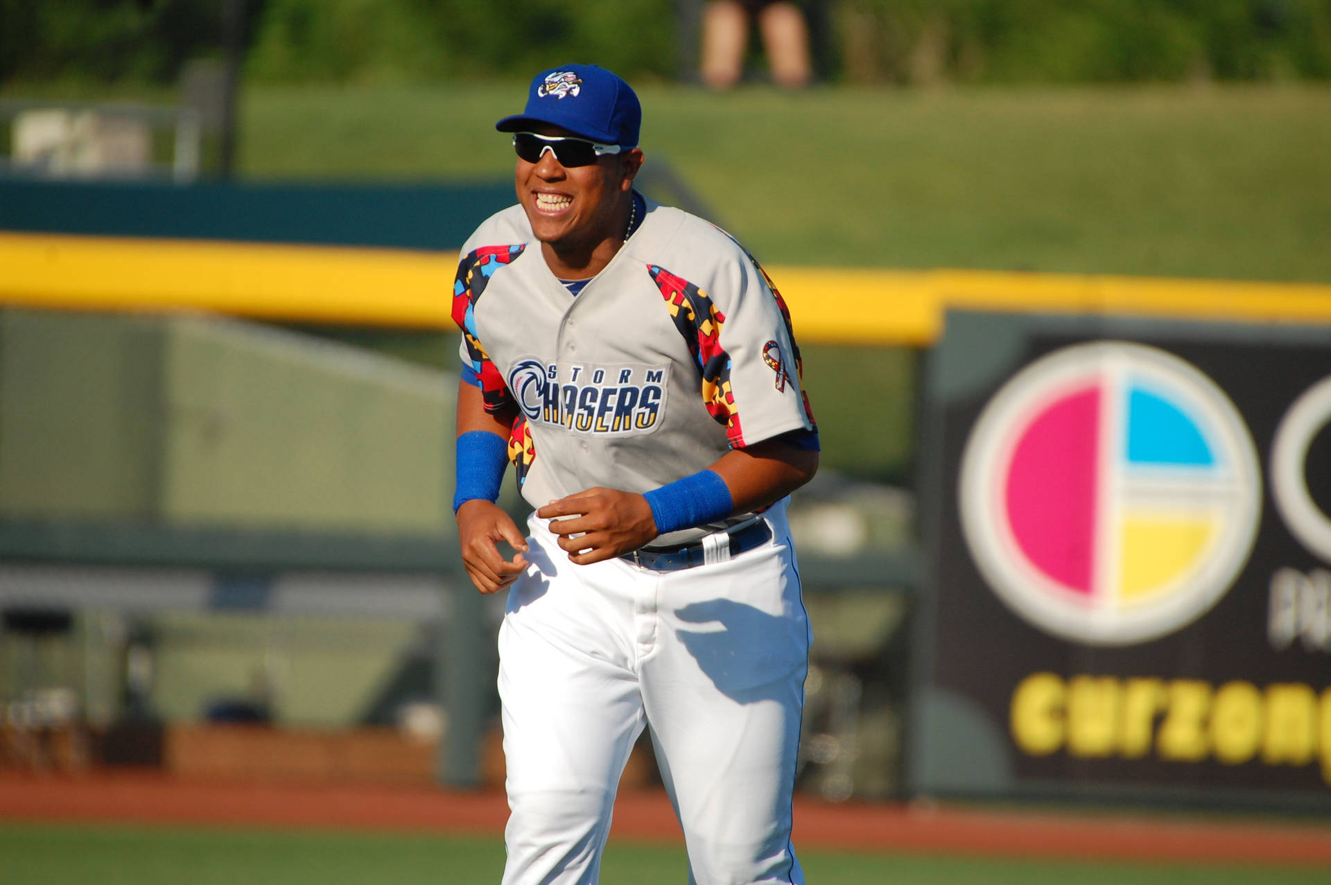 Salvador Perez With Shades Background