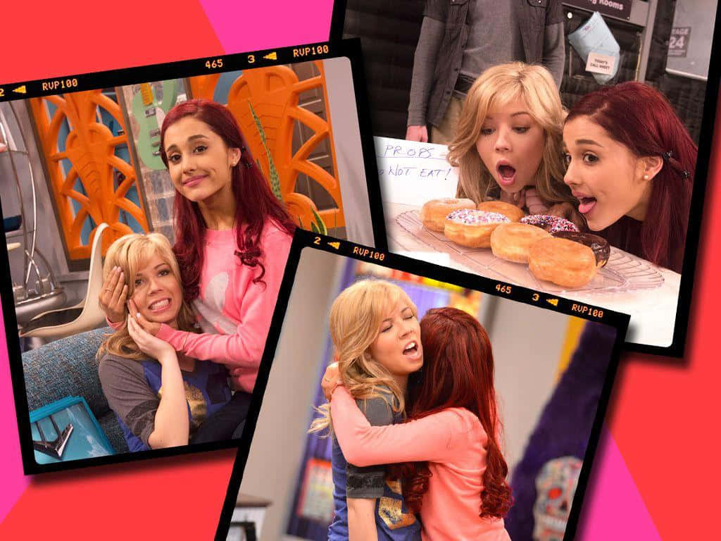 Sam And Cat Bonding Collage Background