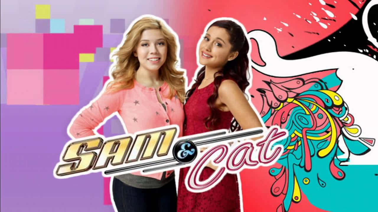 Sam And Cat Colorful Poster Background