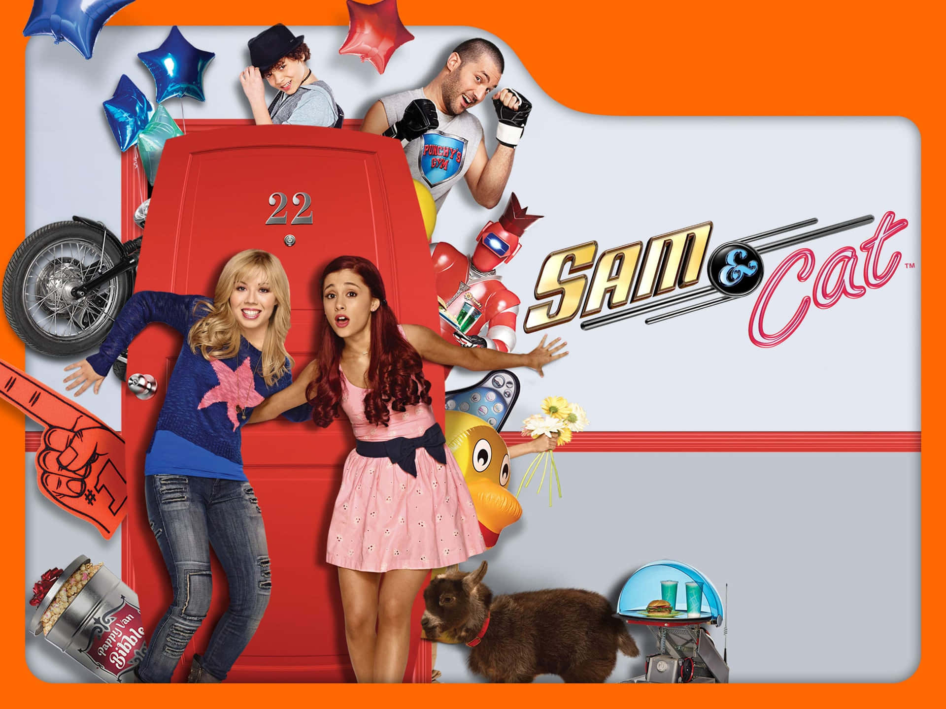 Sam And Cat Red Door Poster Background