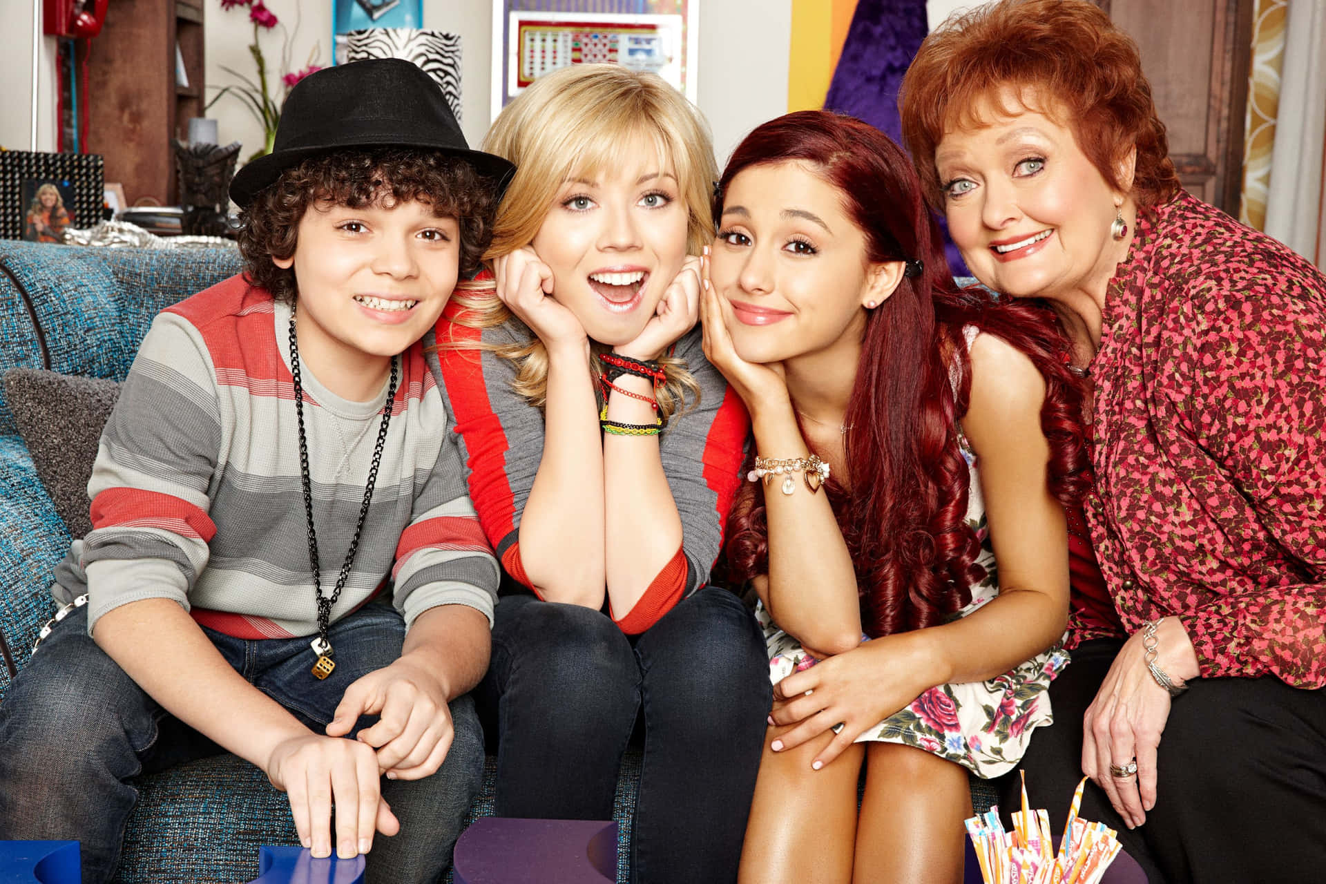 Sam And Cat Sitting Down Background