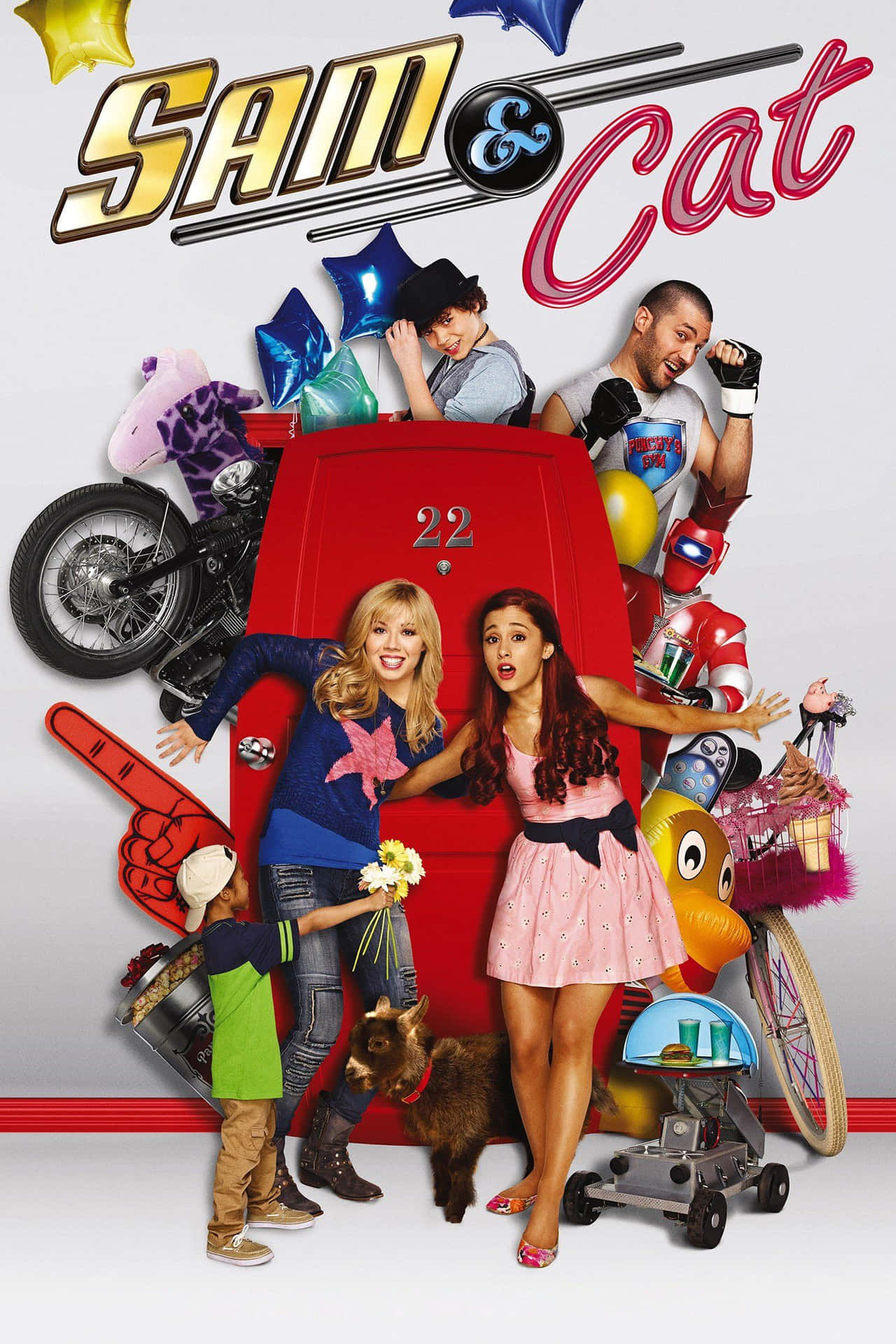 Sam And Cat With Other Characters Background