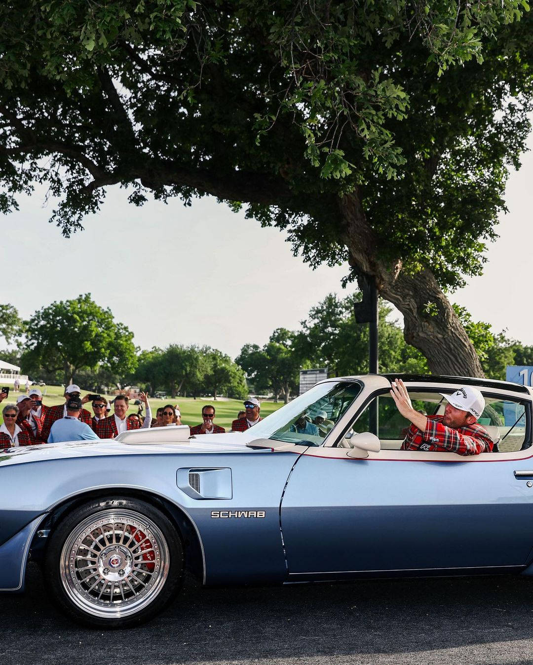 Sam Burns Behind The Wheel Of A Classic 1979 Schwab Firebird Car. Background