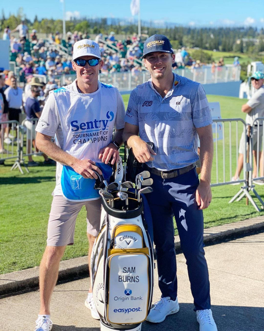 Sam Burns Caddie Travis Perkins Background