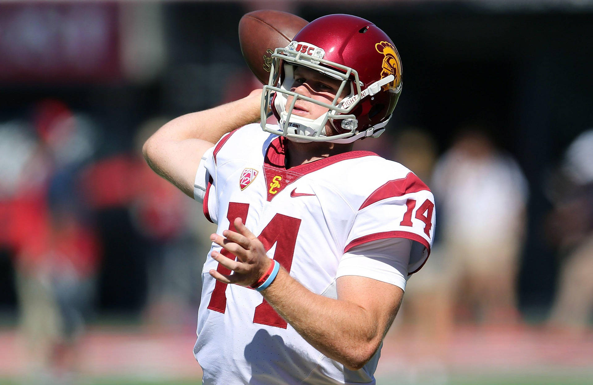 Sam Darnold In Football Match Background