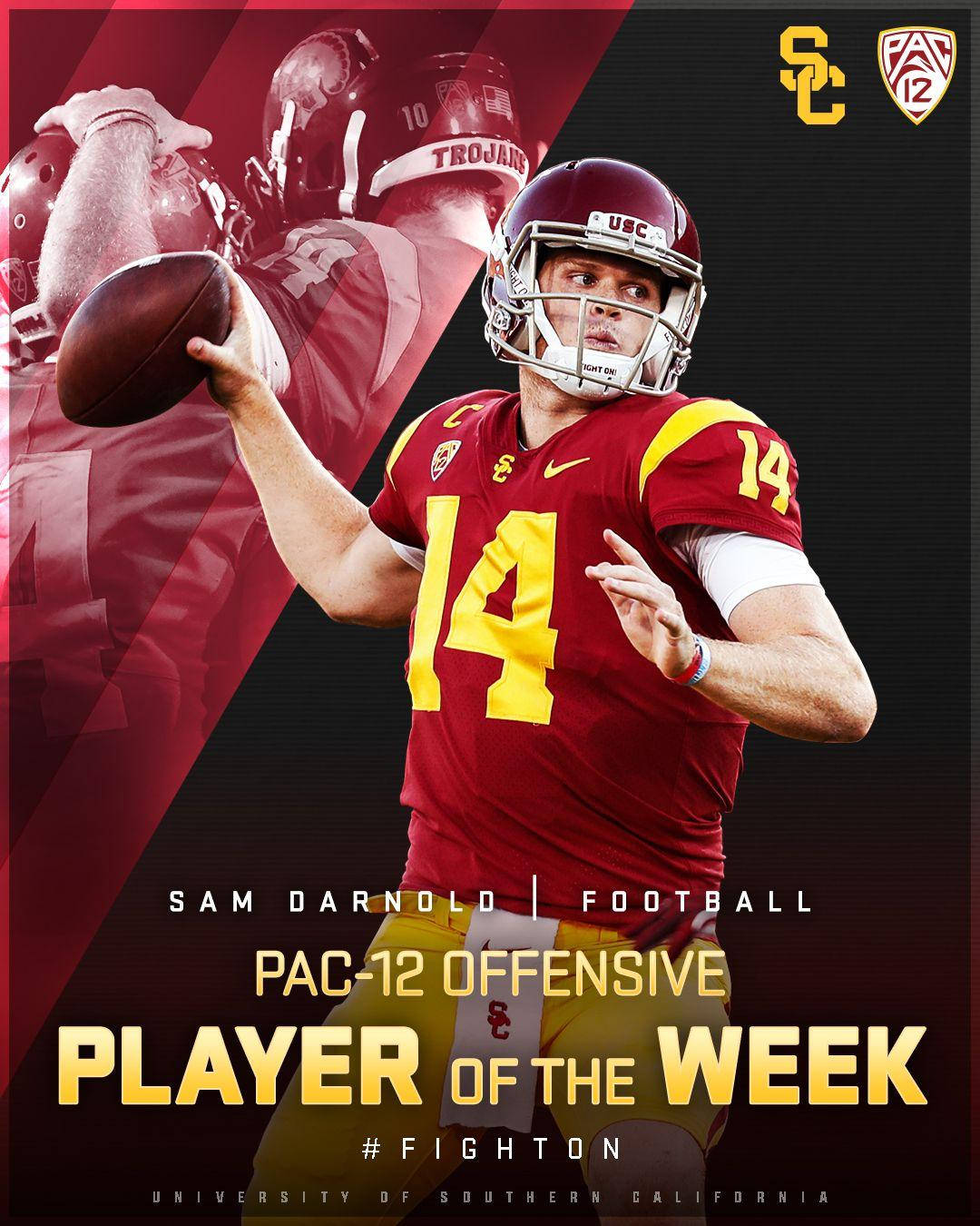 Sam Darnold Player Of The Week Poster Background