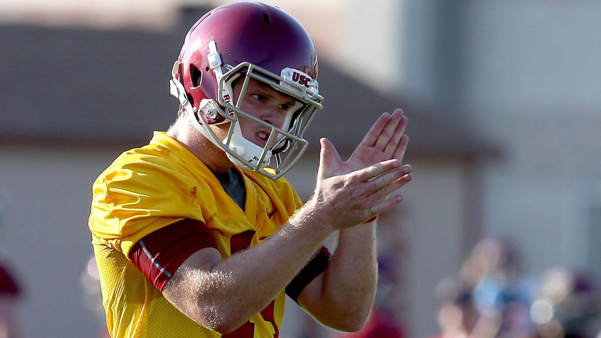 Sam Darnold Usc Player Clap Background