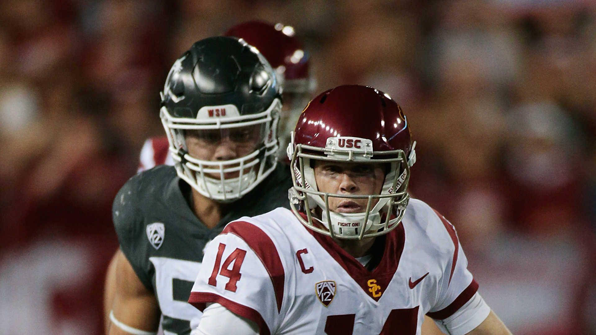 Sam Darnold Usc Versus Wsu Background