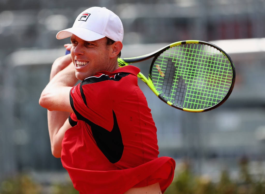 Sam Querrey After Strong Swing Background