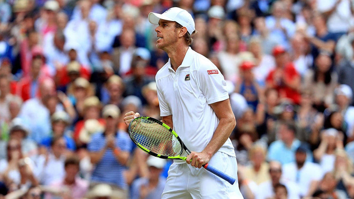 Sam Querrey On Tennis Court Background