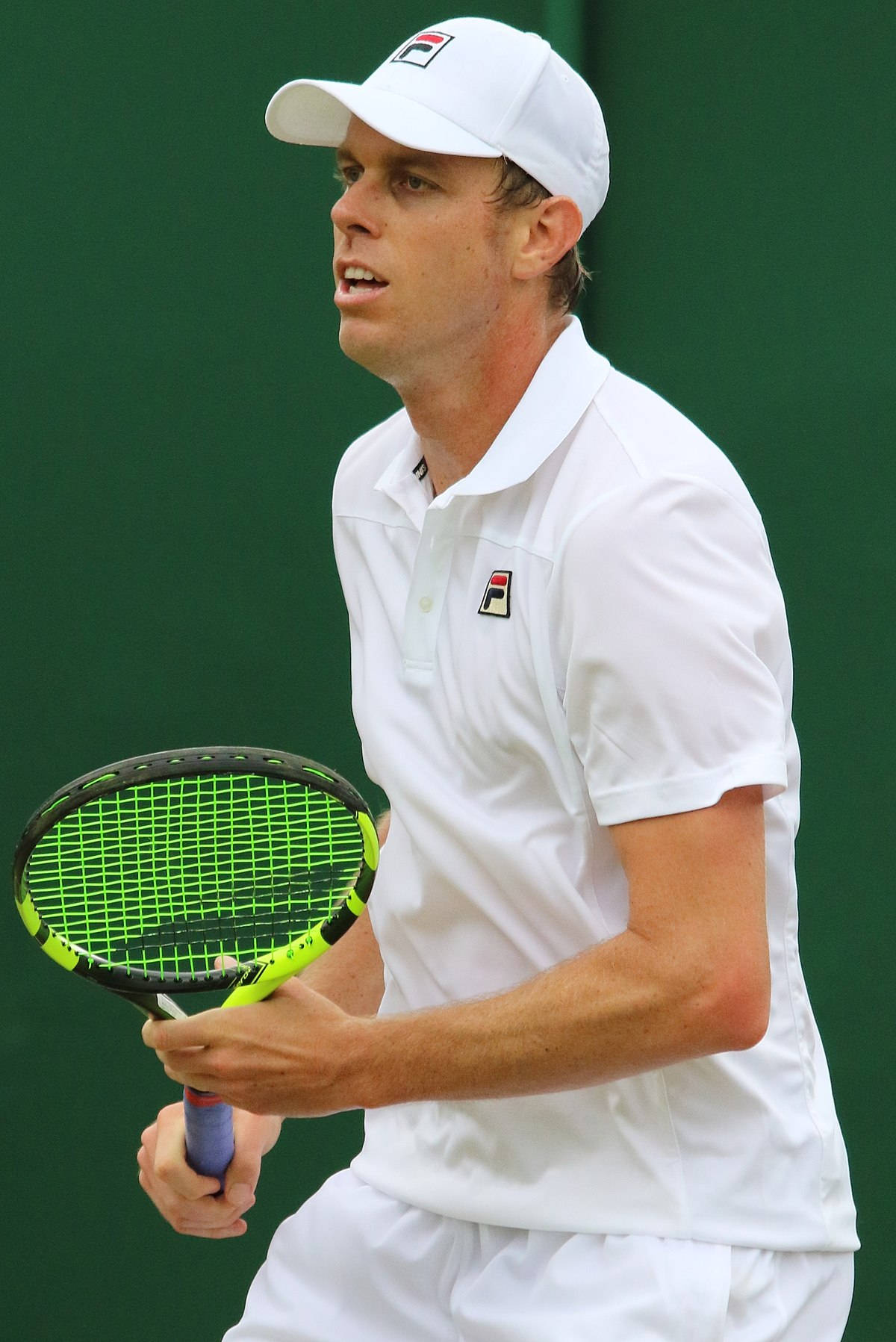 Sam Querrey Preparing Background