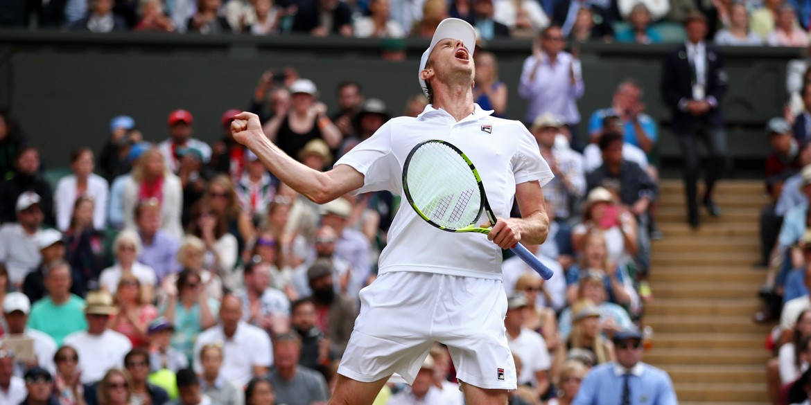 Sam Querrey Shouting At Sports Match Background