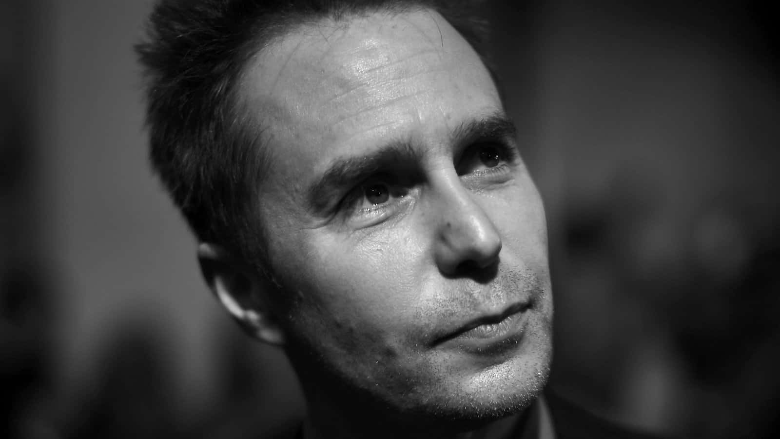 Sam Rockwell Black And White Close Up Photography Background