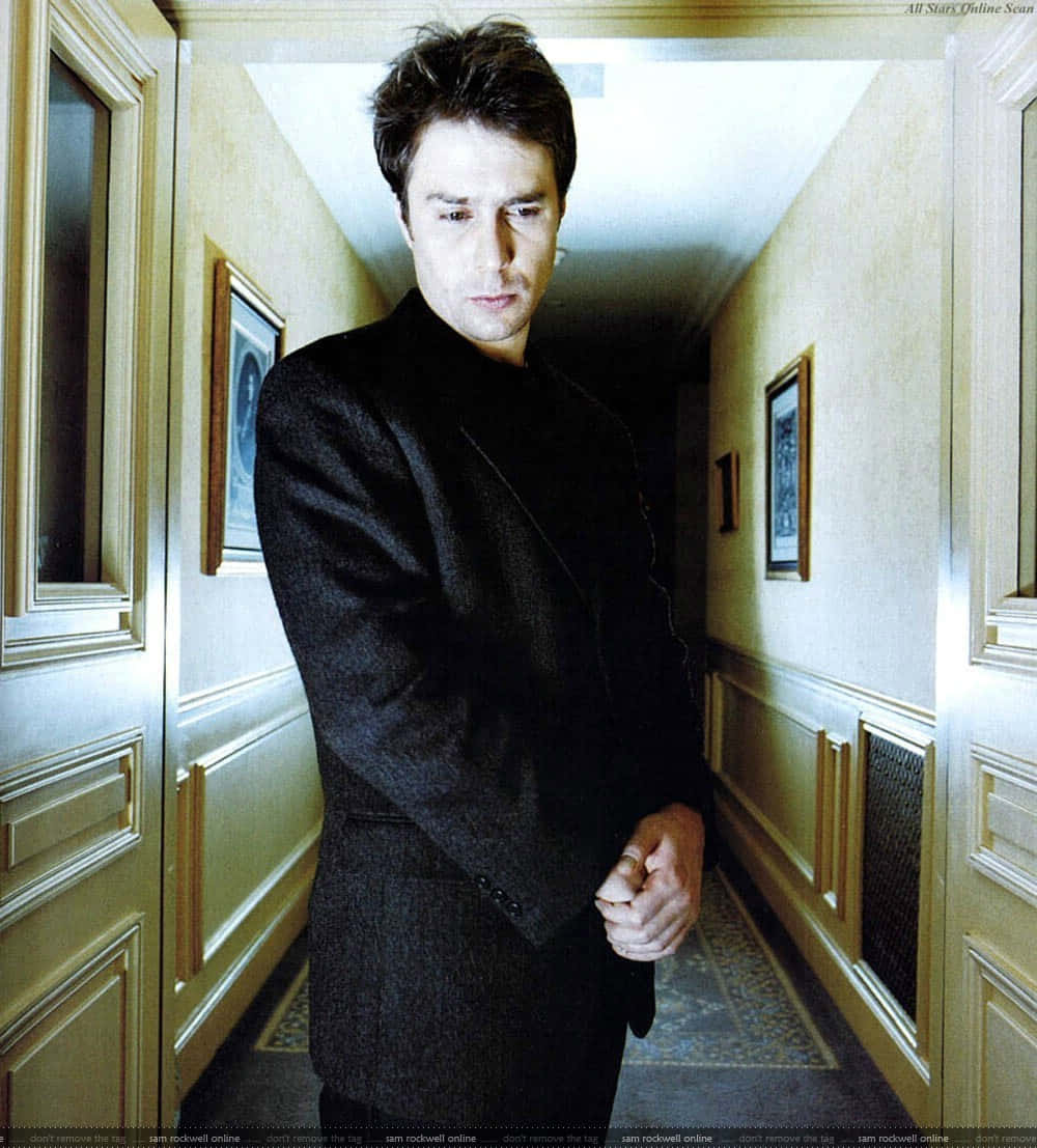 Sam Rockwell Black Suit Photography
