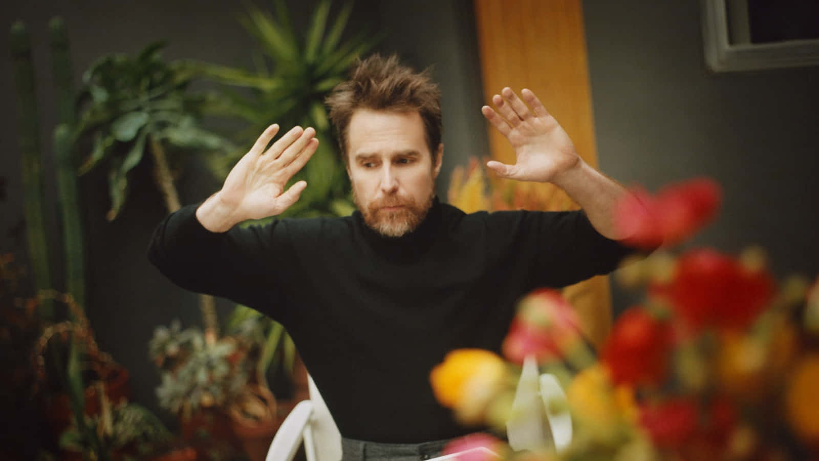 Sam Rockwell Mr Porter Cashmere 2019 Photoshoot Background