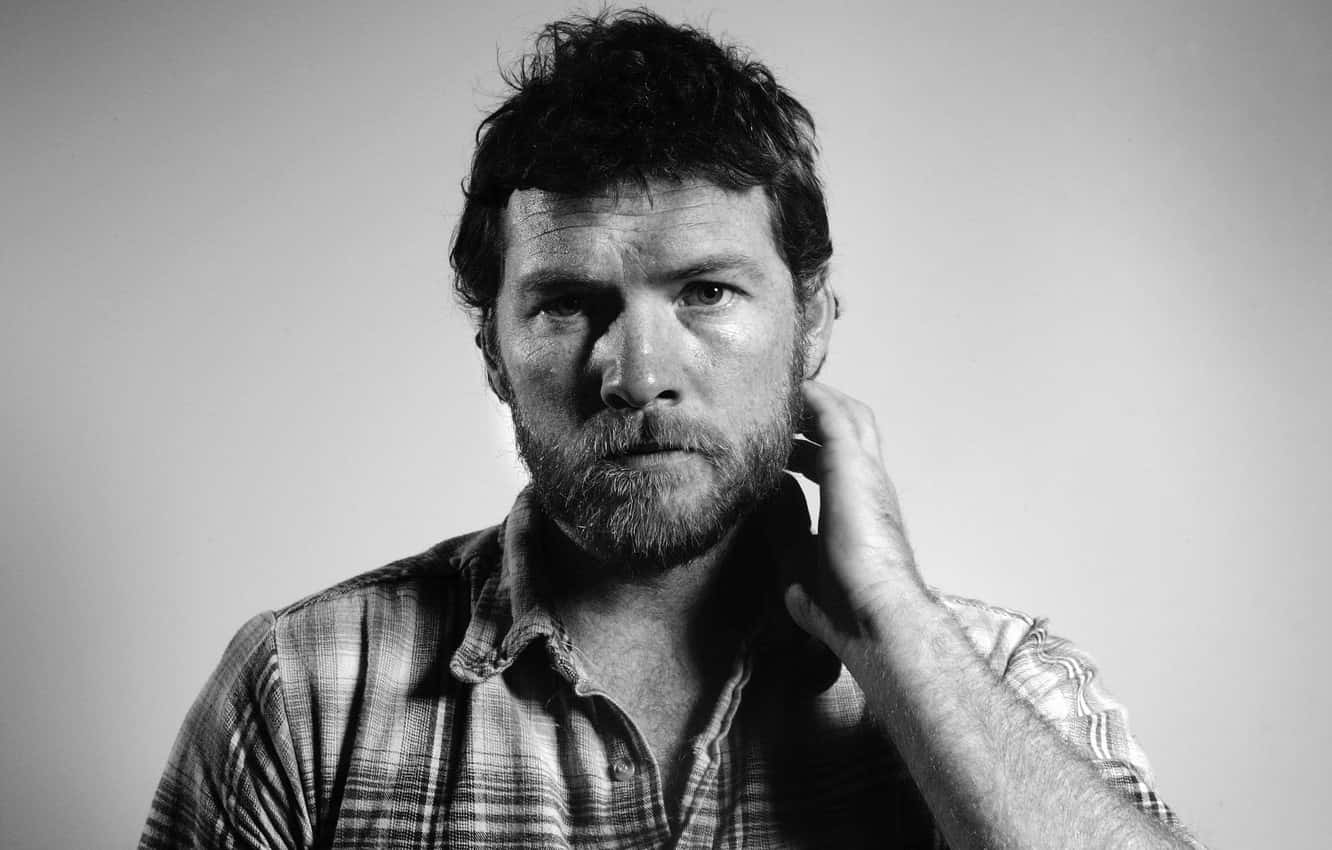 Sam Worthington Black And White Headshot Photography Background