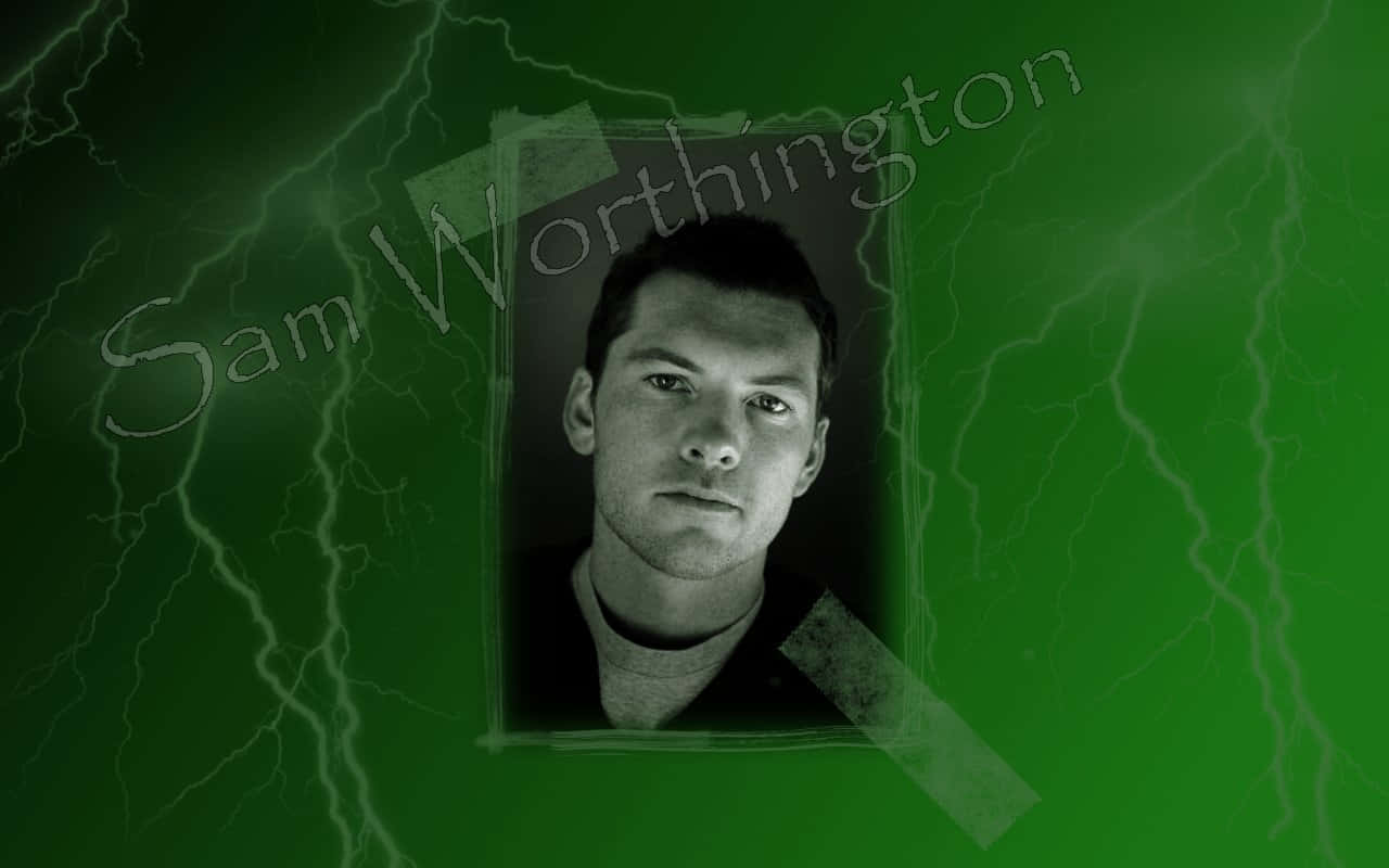 Sam Worthington Green Background Photo Background