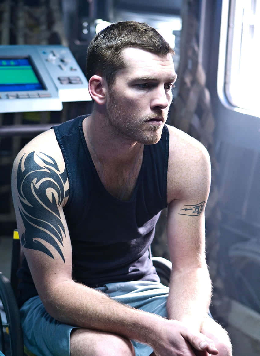 Sam Worthington Tattoo Sleeve Photo Background