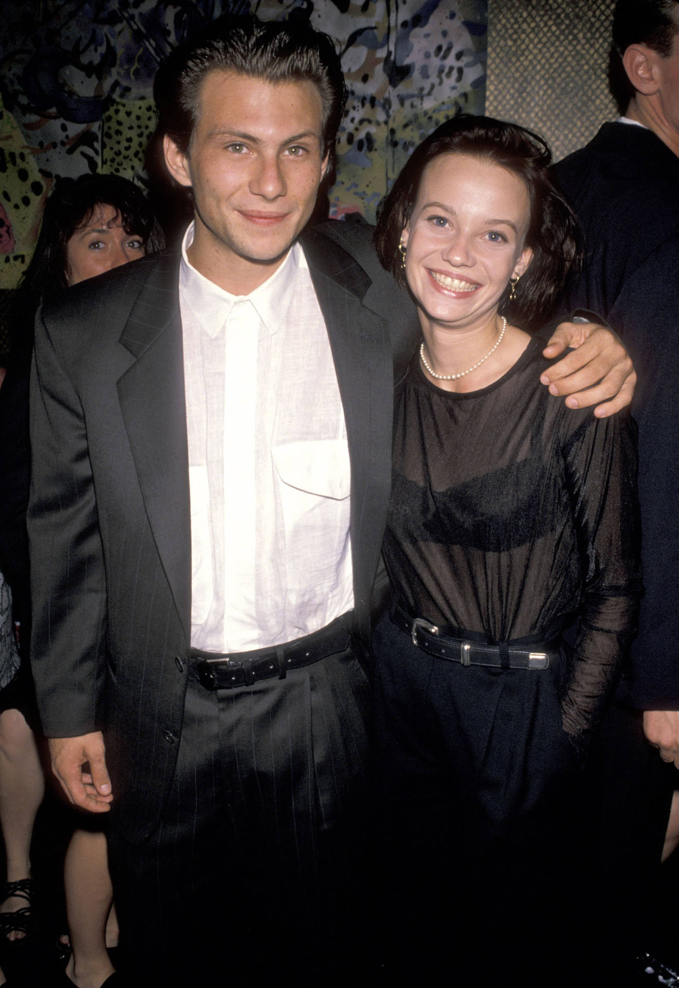 Samantha Mathis With Handsome Guy