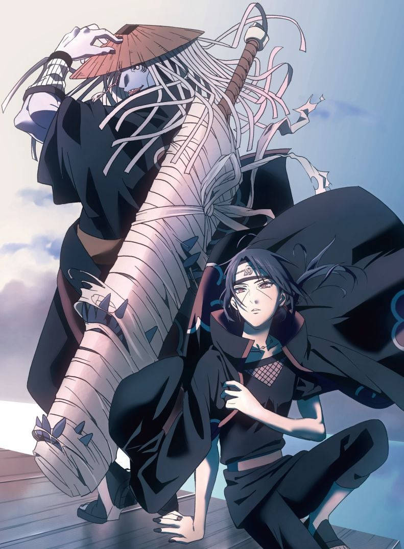 Samehada Between Itachi And Kisame Background