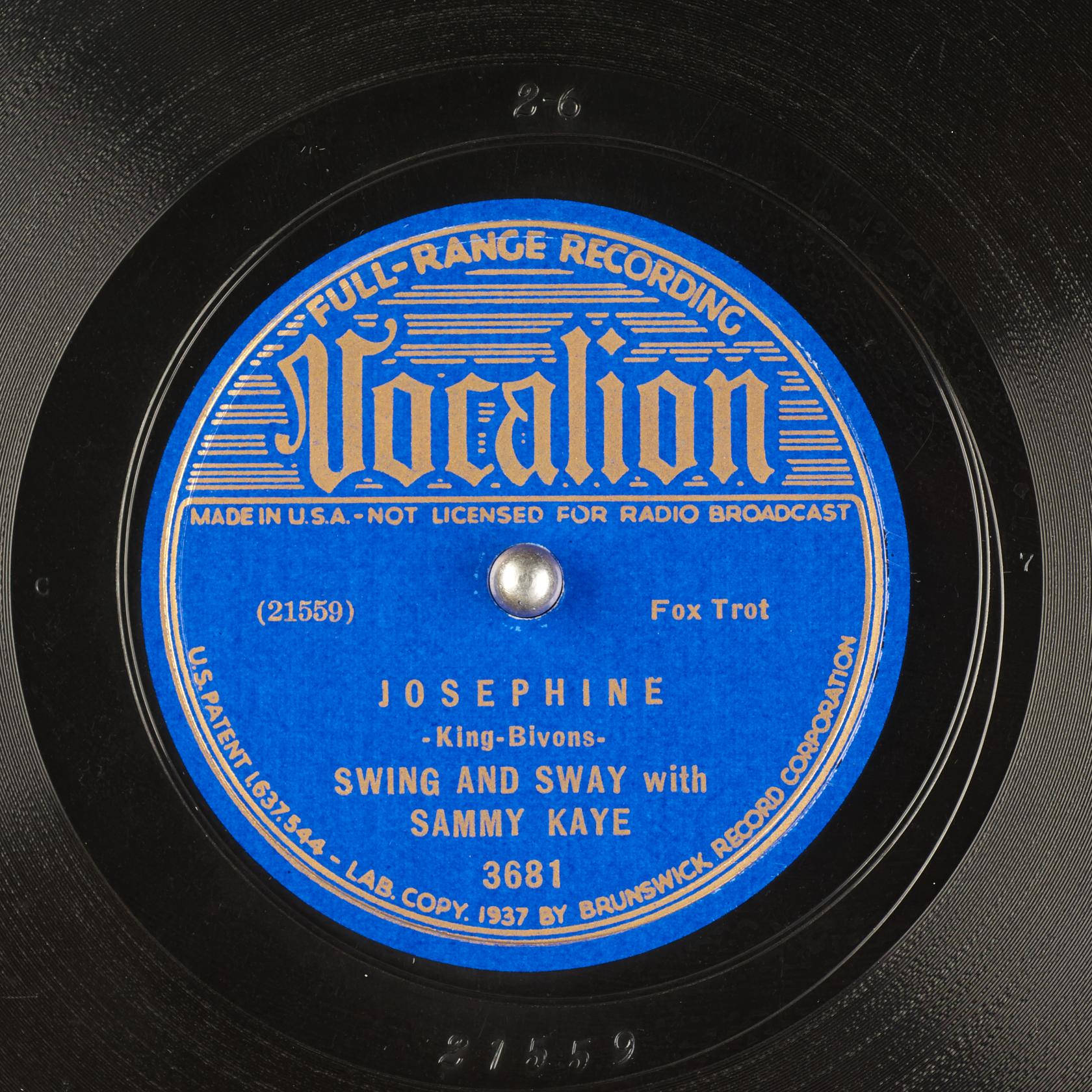 Sammy Kaye Josephine Vinyl Record