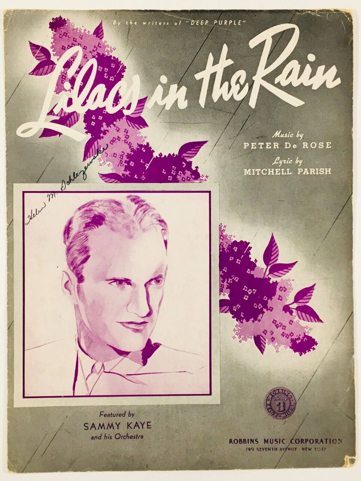 Sammy Kaye Lilacs In The Rain Cover Background