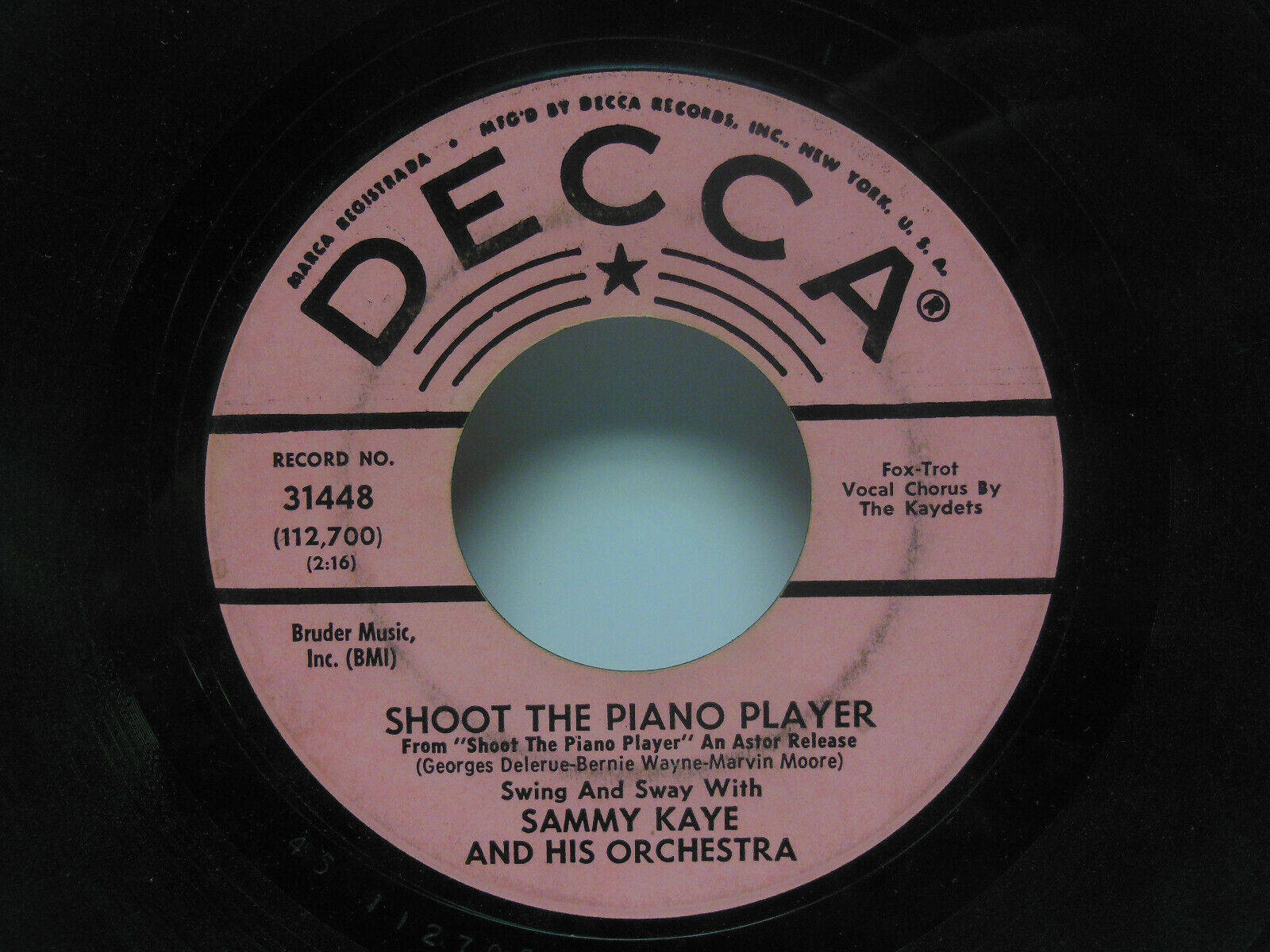 Sammy Kaye Shoot The Piano Player Vinyl Record