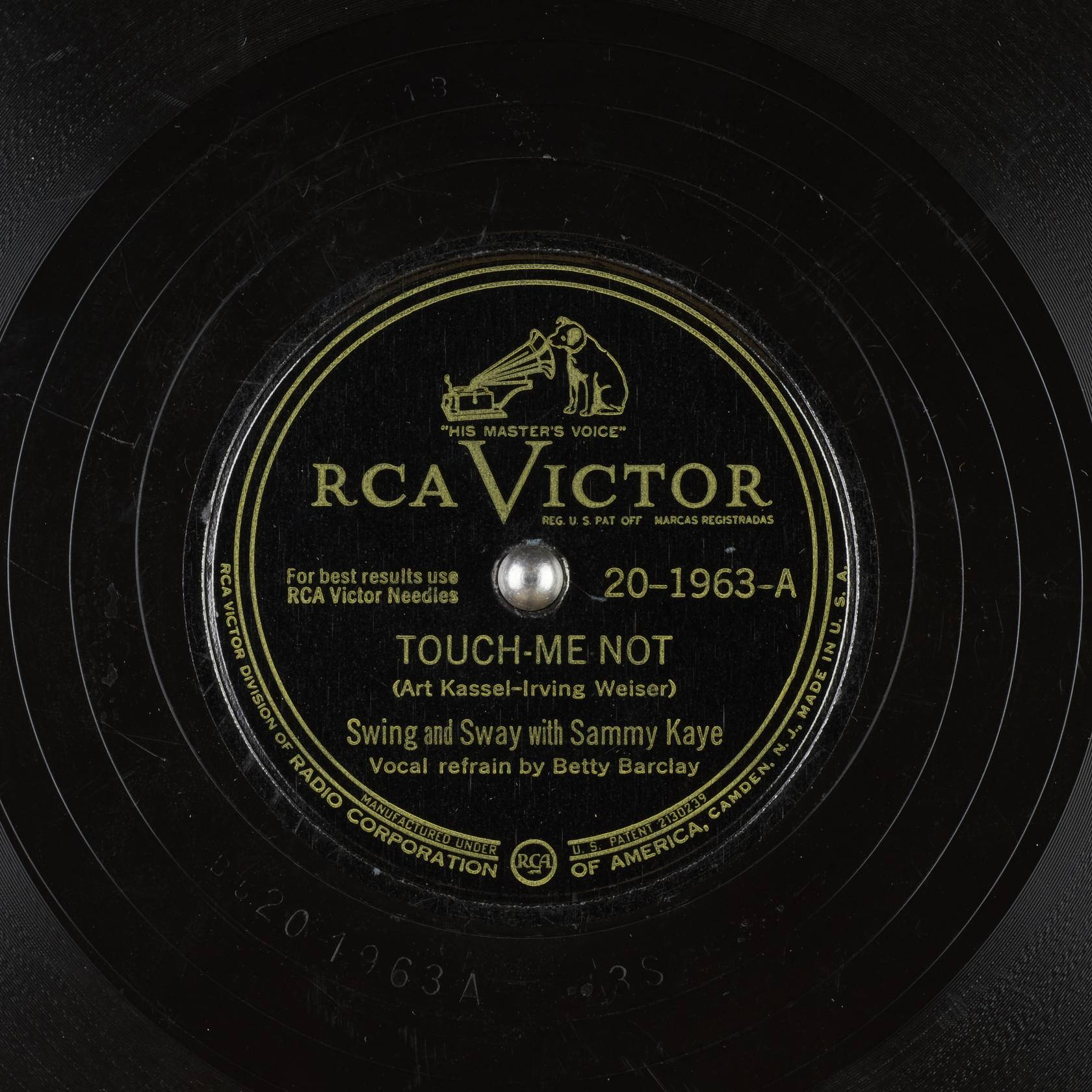 Sammy Kaye Touch Me Not Vinyl Record