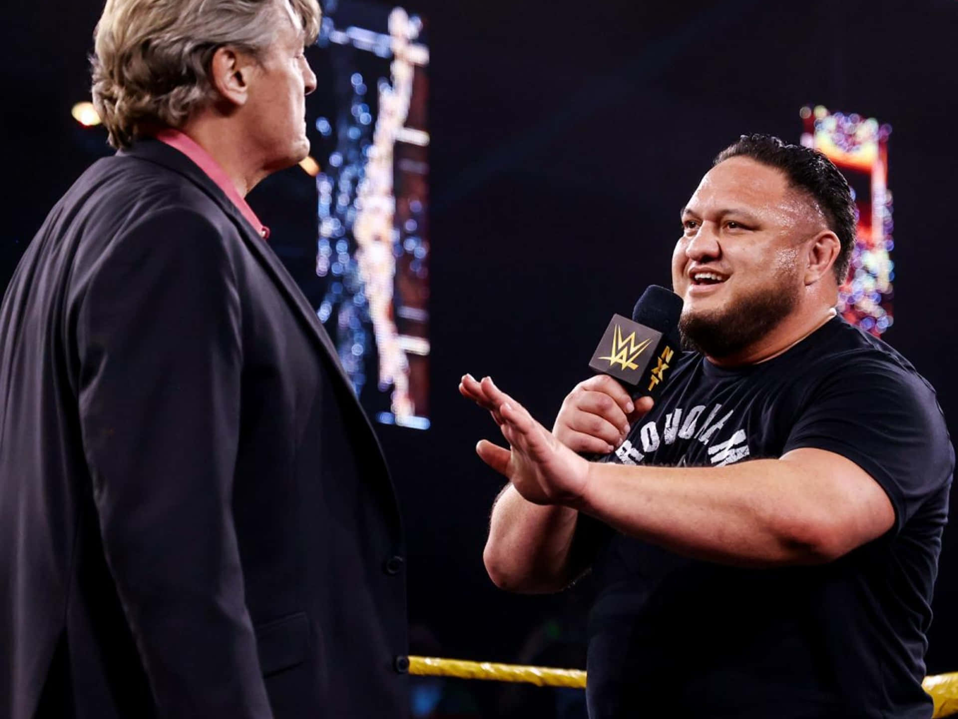 Samoa Joe Talking To William Regal Background