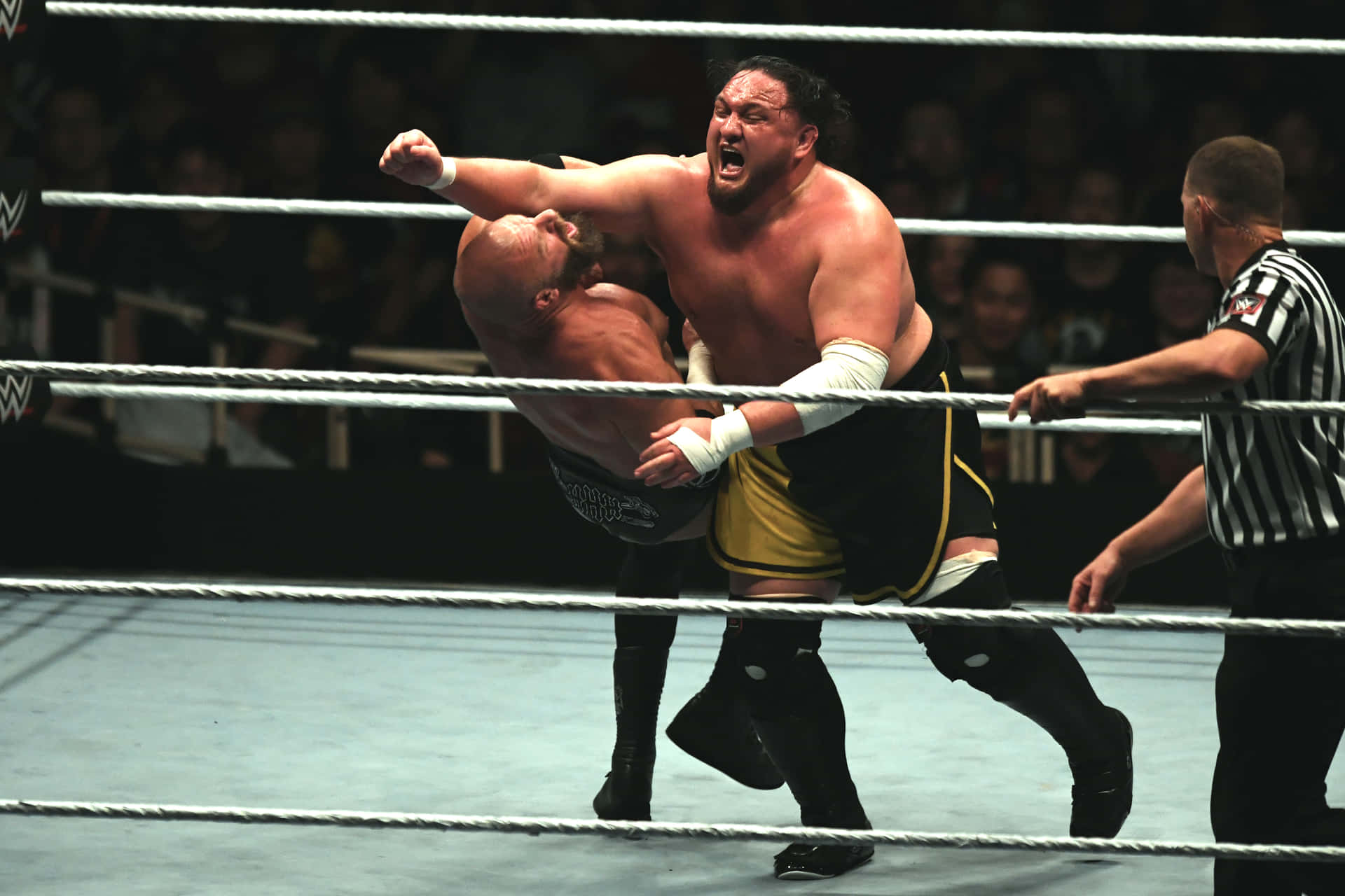 Samoa Joe Vs. Triple H Wwe Live Tokyo Background