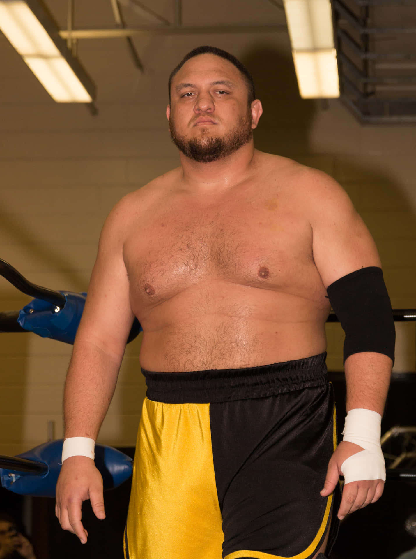 Samoa Joe Wwe Live Tokyo Backstage Background