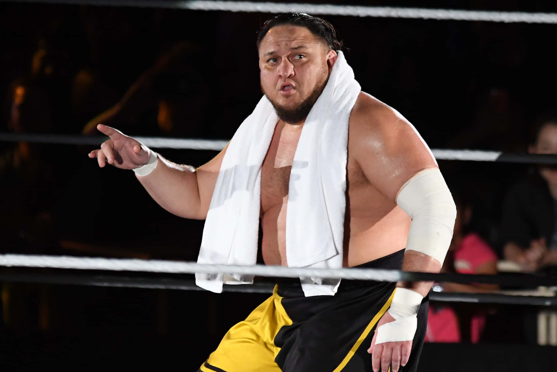 Samoa Joe Wwe Live Tokyo Ring Background