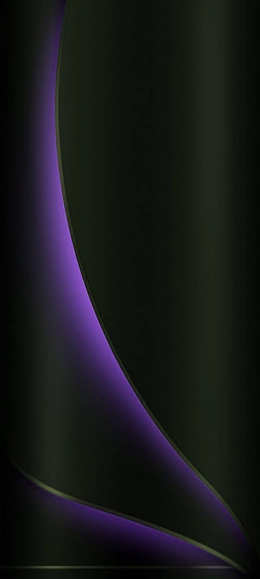 Samsung A51 Purple Aesthetic Wave On Black Background