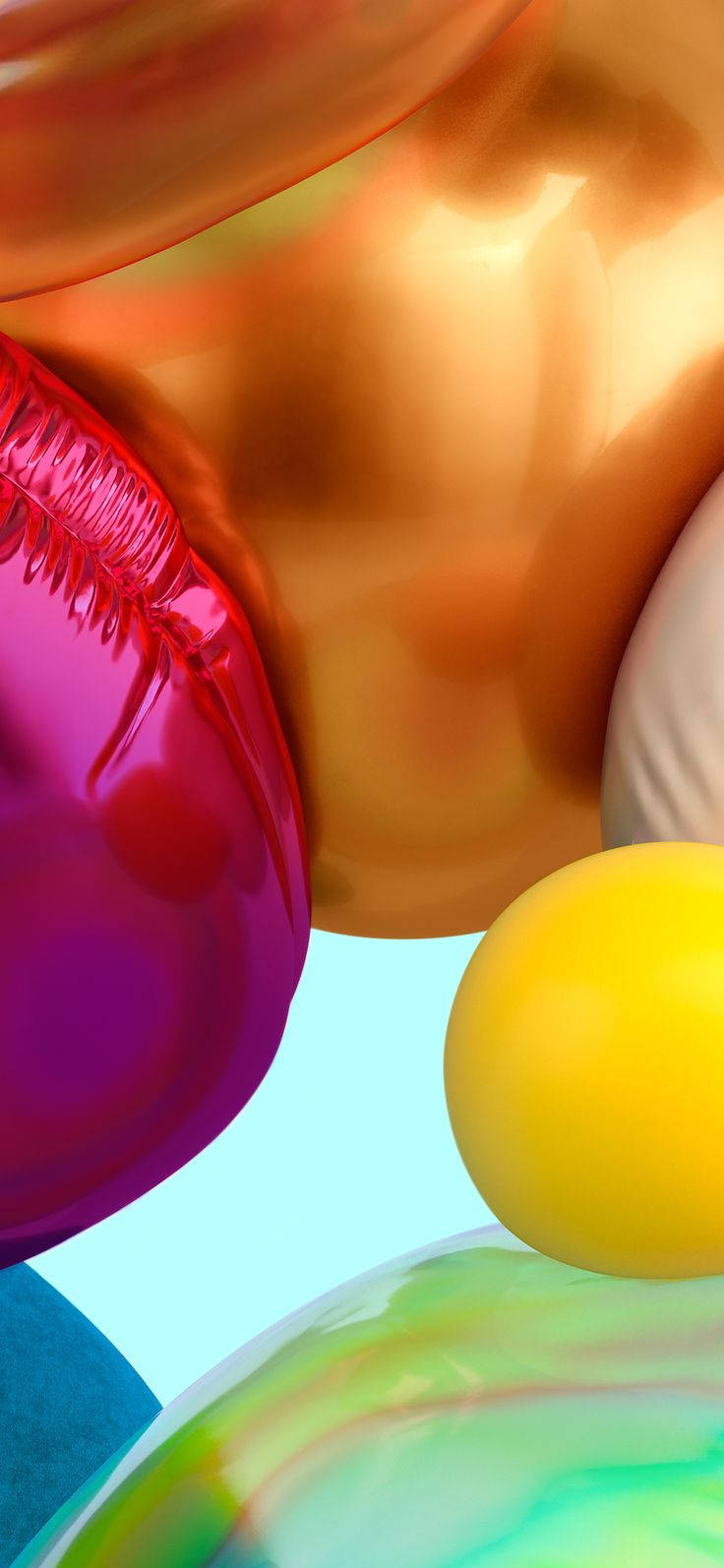 Samsung A71 Displaying A Captivating Wallpaper Of Multicolored Balloons