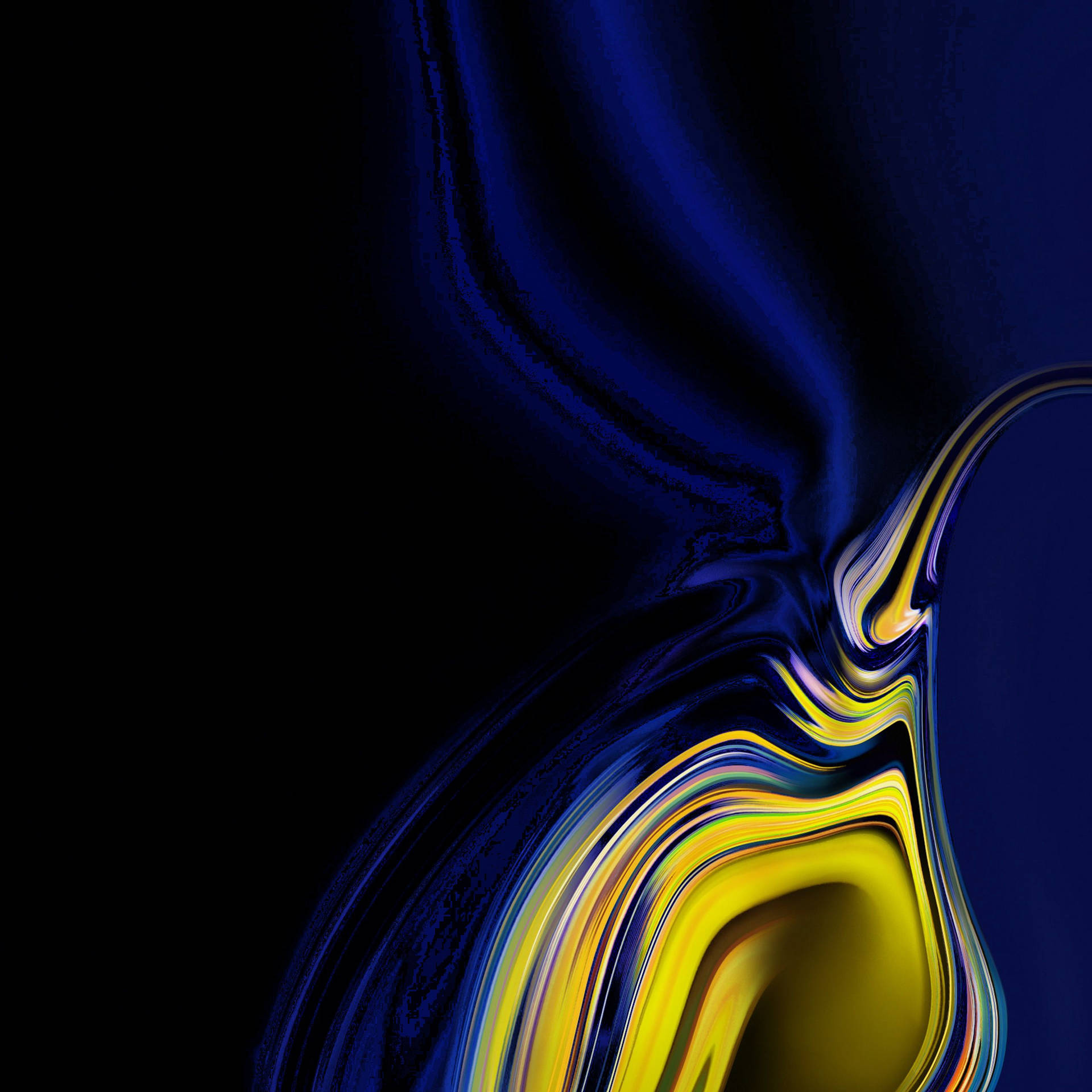 Samsung Blue Yellow Black Swirl Background