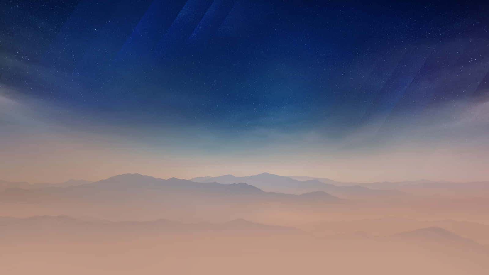 Samsung Dex With Foggy Mountains Background