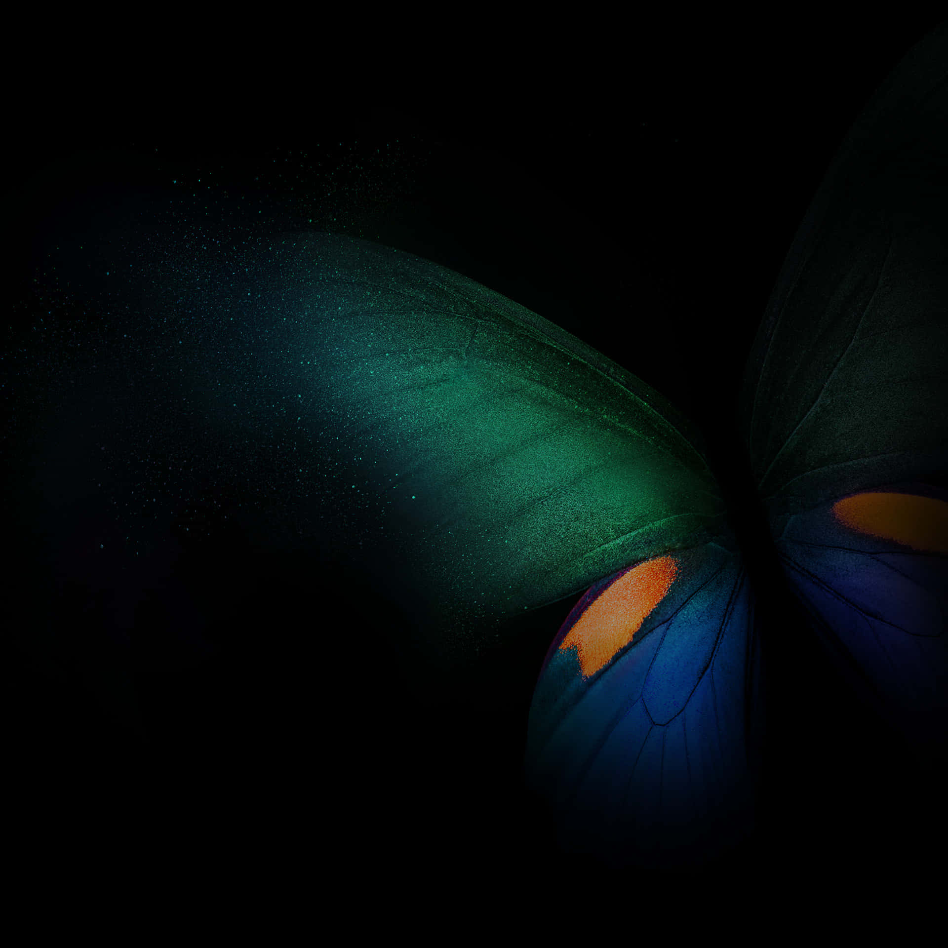 Samsung Dex With Green Butterfly Wings Background