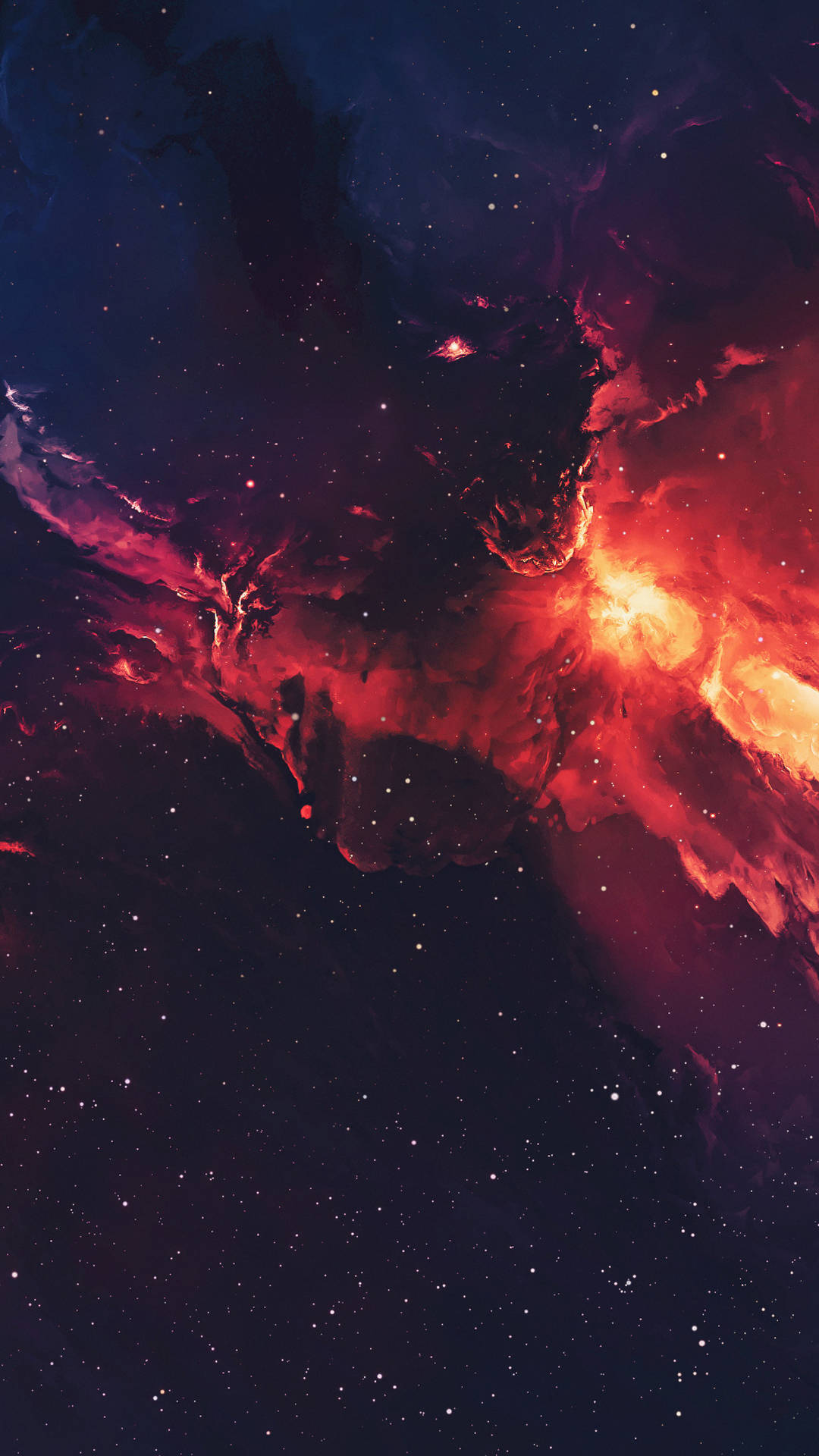 Samsung Galaxy 4k Outer Space Red Galaxy Background