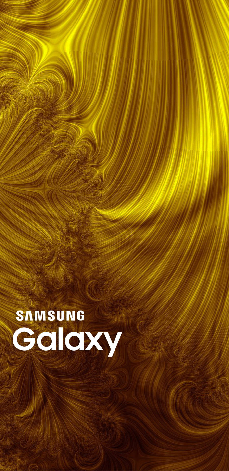 Samsung Galaxy Abstract Gold Fractal Background