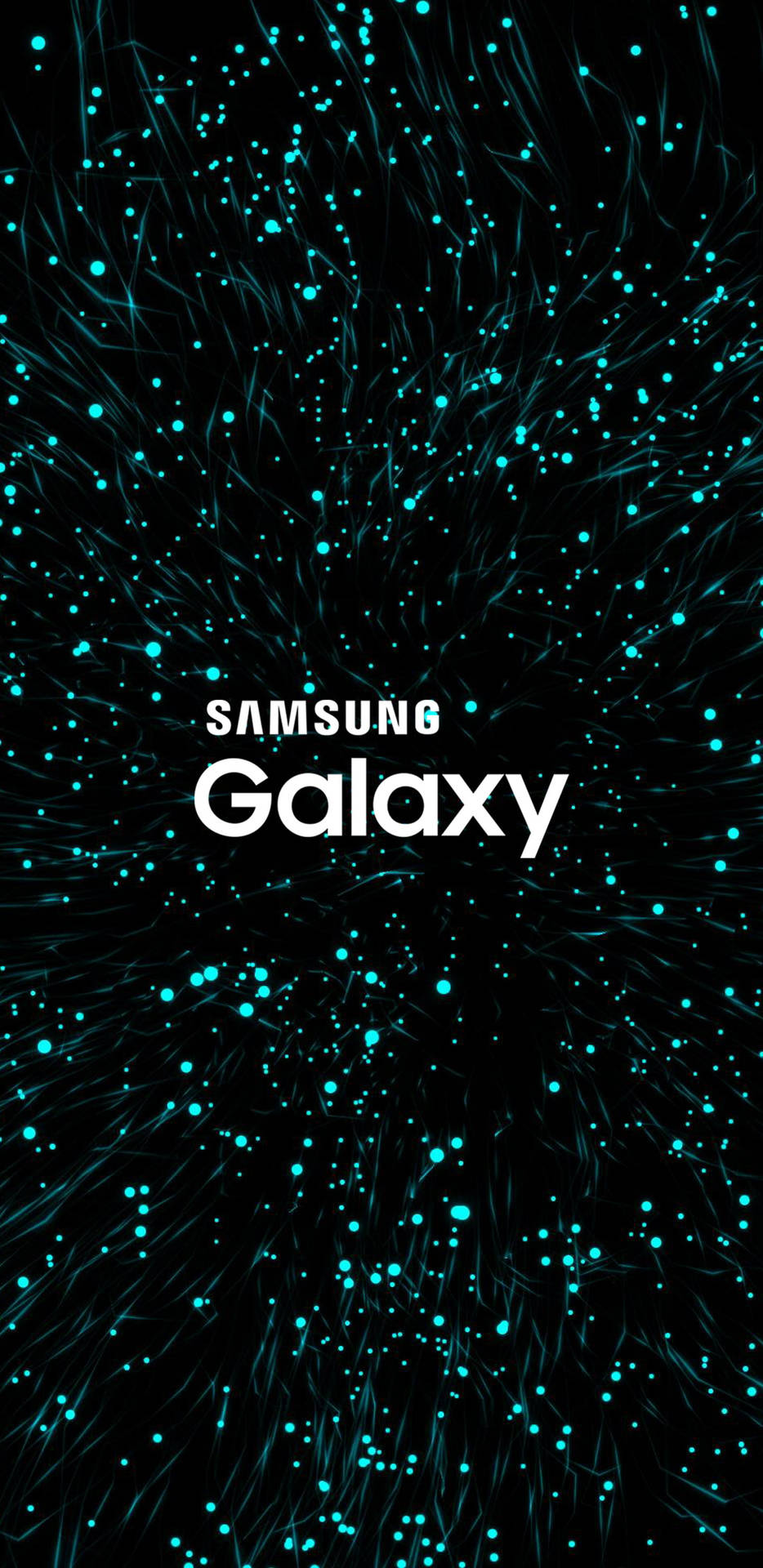 Samsung Galaxy Abstract Teal Lights Background