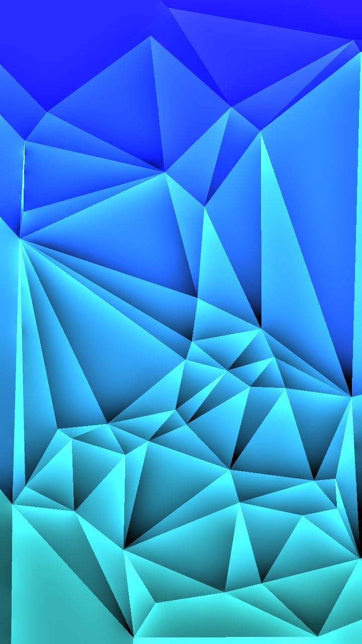 Samsung Galaxy Note 20 Ultra Blue Triangles Shapes Background