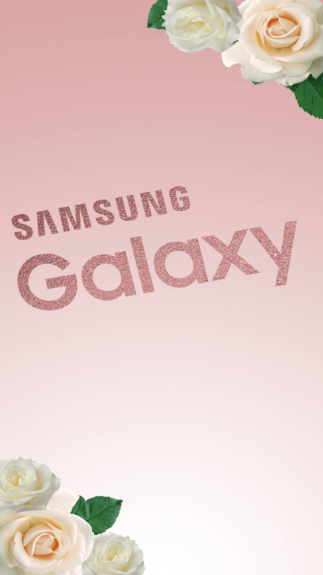 Samsung Galaxy Rose Gold Floral Design Background