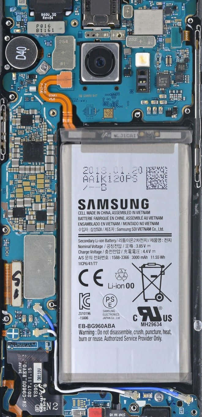 Samsung Galaxy S5 Motherboard Background