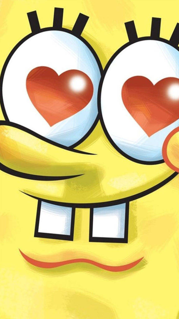 Samsung Galaxy S5 Spongebob Hearts Background