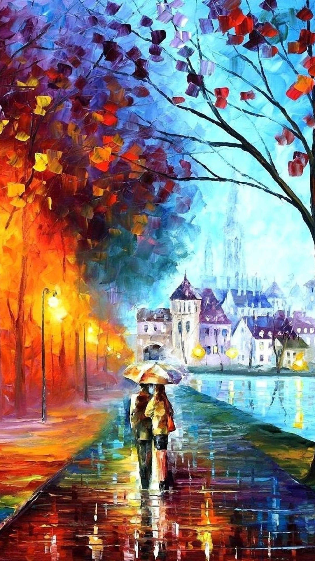 Samsung Galaxy S6 Edge Autumn Painting Background