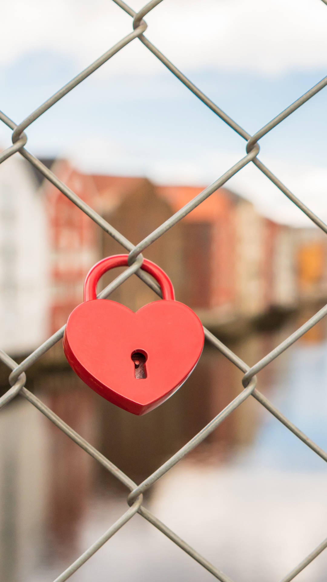 Samsung Galaxy S7 Edge Pink Heart-shaped Lock Background