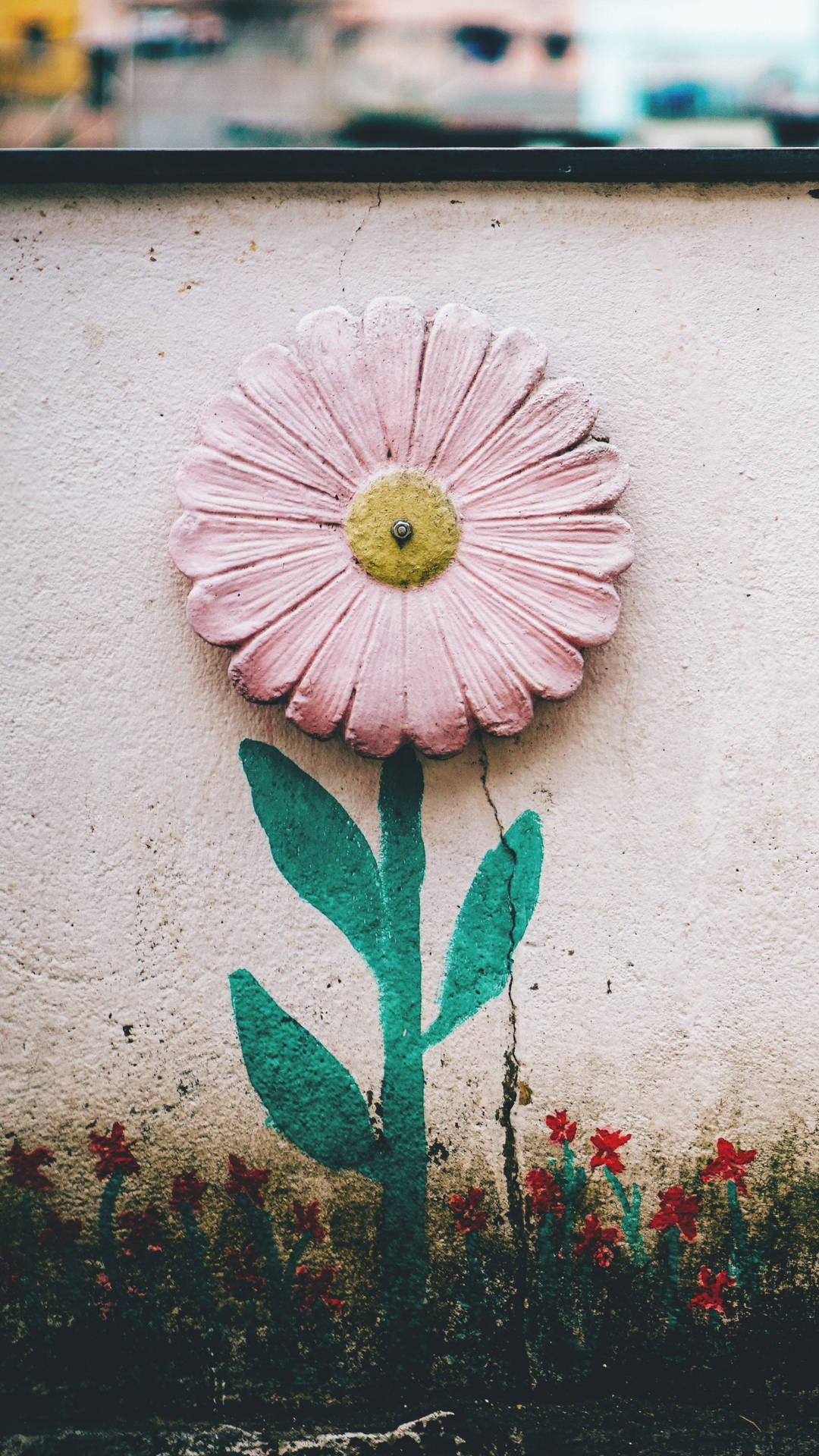 Samsung Galaxy S7 Edge With A Vibrant Display Of Pink Flowers As Wallpaper