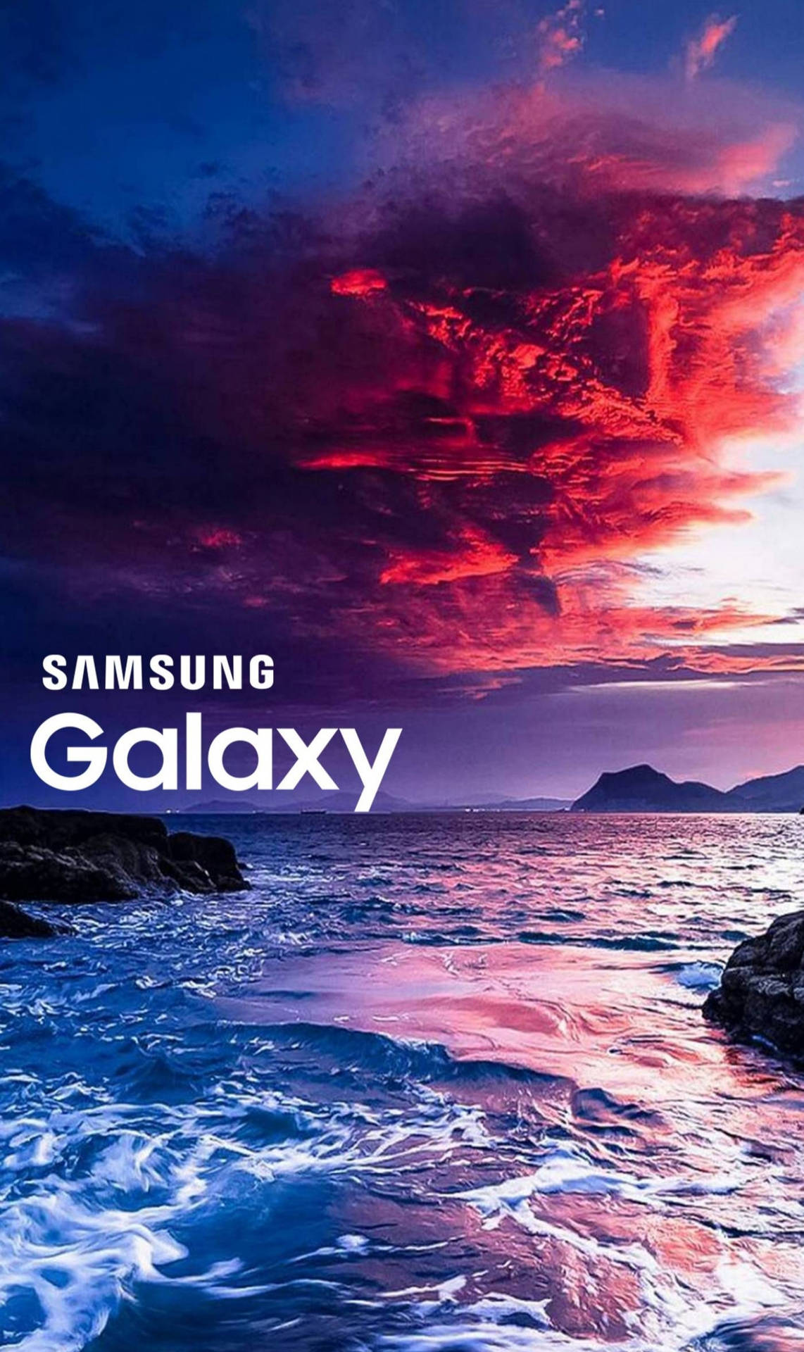 Samsung Galaxy Sunset Over Ocean Background